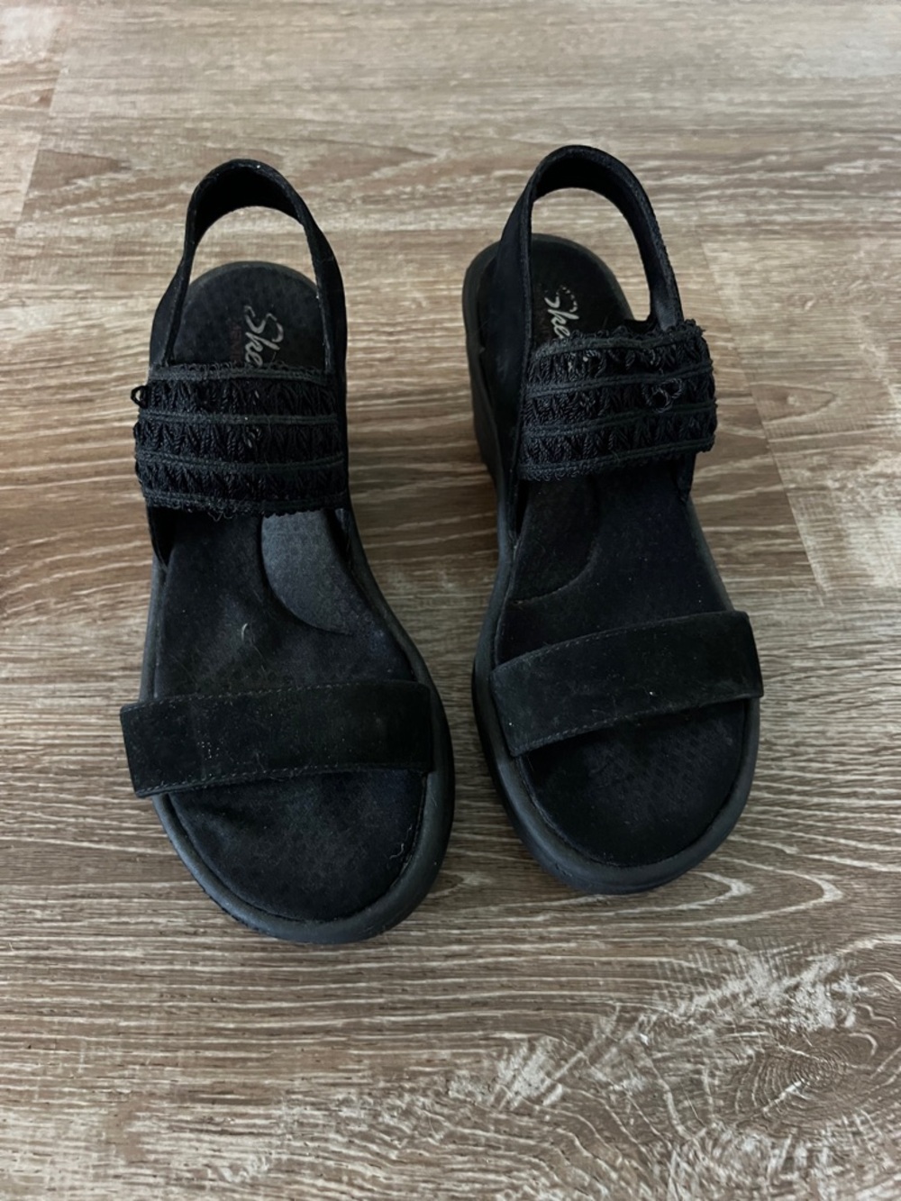 Skechers Women's Black Slingback Comfort Sandals